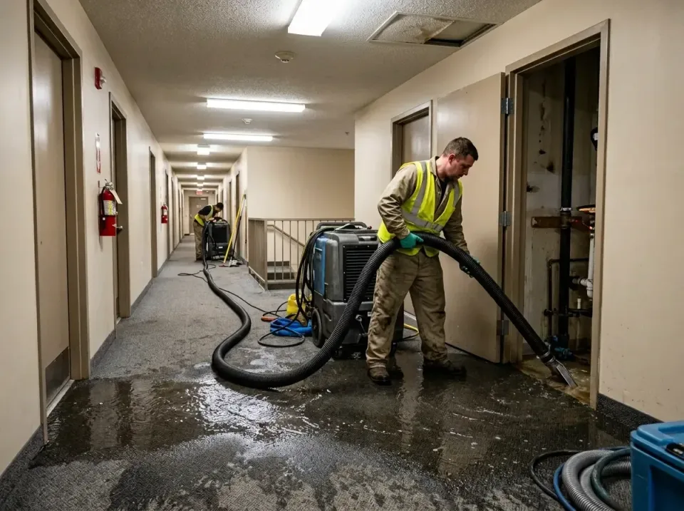 multi-unit-apartment-hallway-f-005 — frequently asked questions, Emergency Burst Pipe Water Extraction & Removal in Holdenvi…